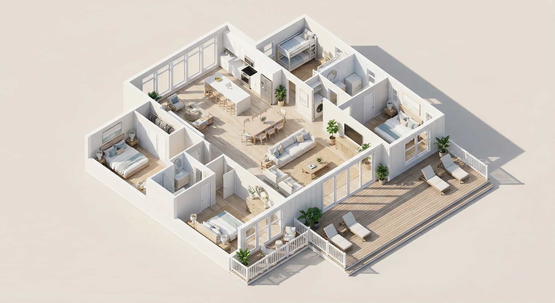 3 Bed / 2 Bath floor plan